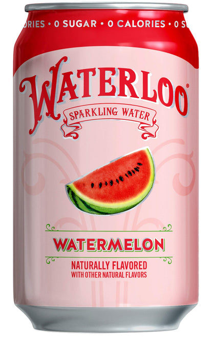 Waterloo Sparkling Water, Watermelon Naturally Flavored, 12 Fl Oz Cans (Pack of 12) – Zero Calories and Zero Sugar or Sweeteners