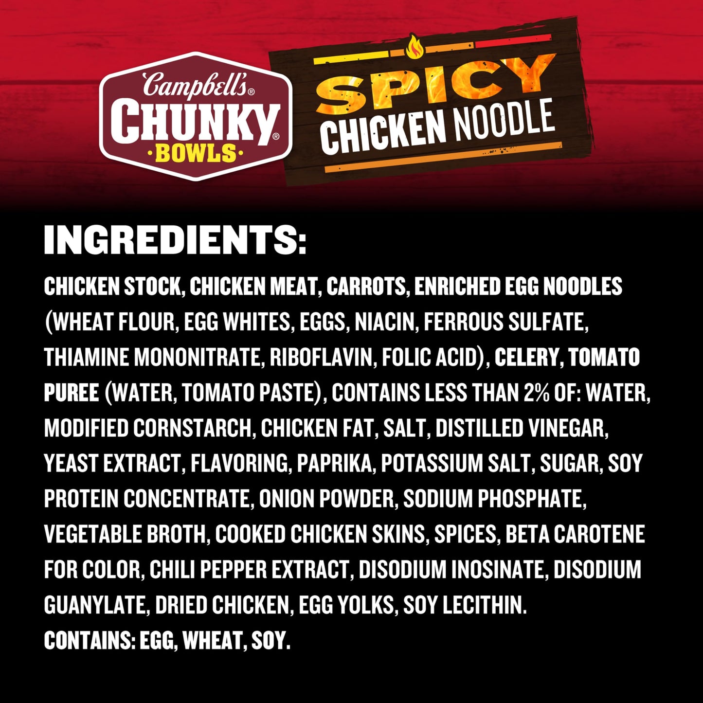 Campbell’s Chunky Spicy Chicken Noodle Soup, 15.25 oz Microwavable Bowl
