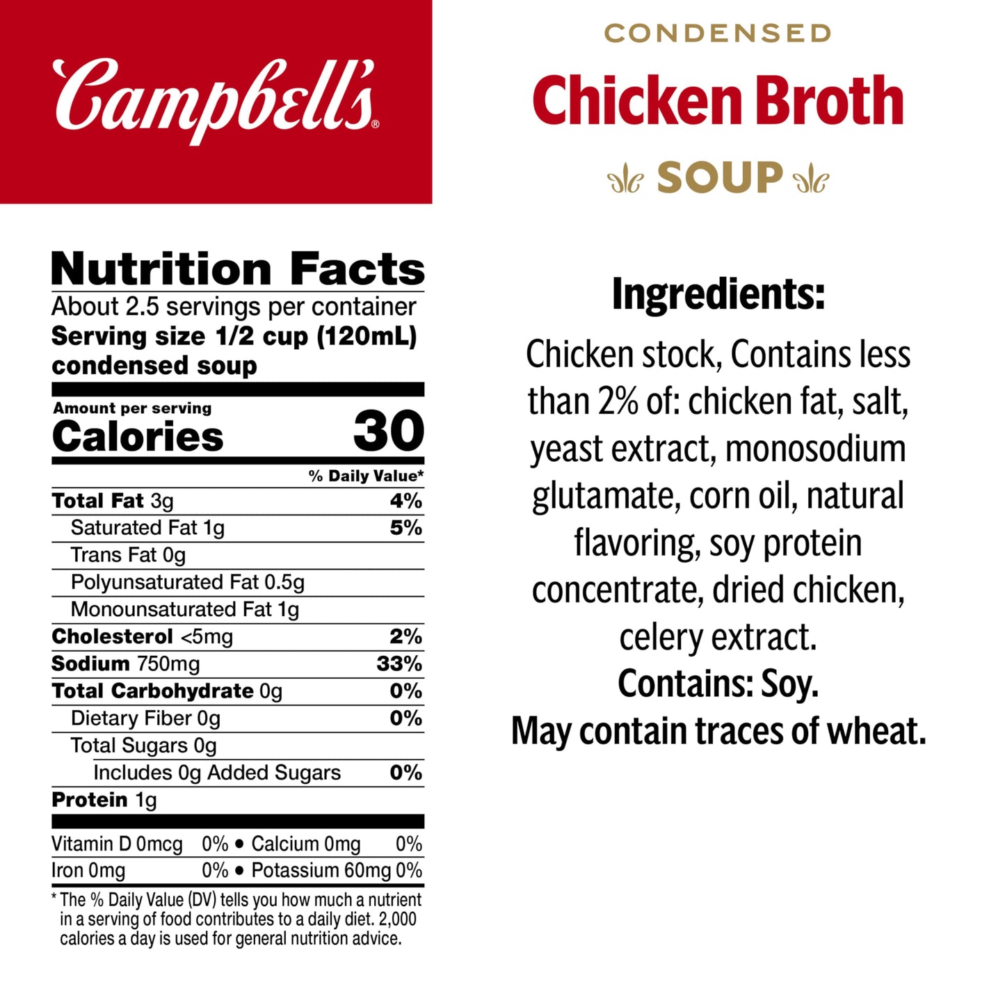 Campbell's Condensed Chicken Broth, 10.5 oz Can