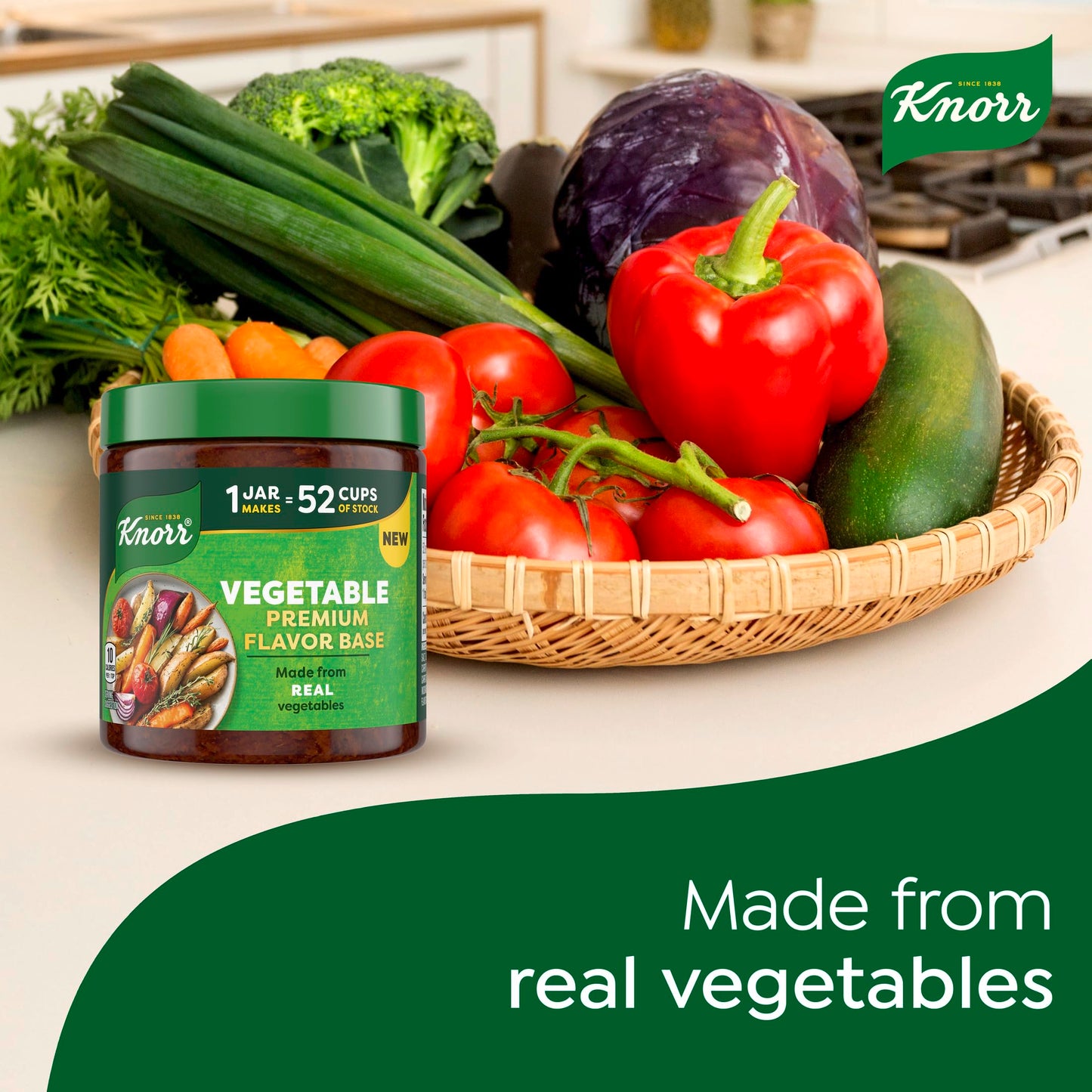 Bundle of Knorr Premium Flavor Base Vegetable, Roasted Beef, and Roasted Chicken Versatile & Easy to Use 11oz 3 Count 1 Each