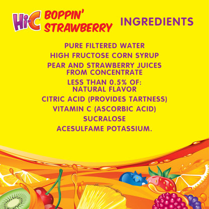 HI-C Boppin' Strawberry 6oz 8pk