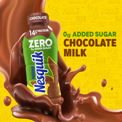 NESTLE NESQUIK Ready To Drink Zero Sugar Aseptic Milk Chocolate 12x14floz
