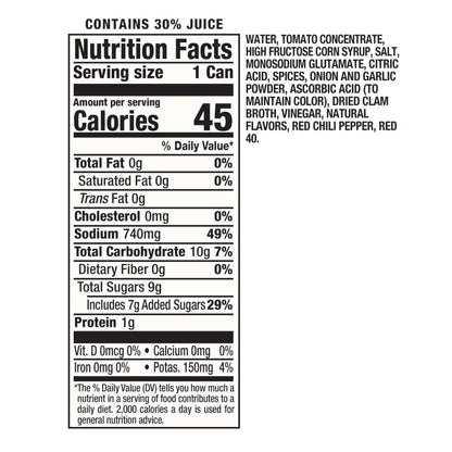 Clamato Original Tomato Cocktail, 7.5 fl oz Cans (Pack of 24) Flavored With Tomato Juice & Spices, Perfect Mixer for the Authentic Michelada, Bloody Mary Drinks, and Seafood Cocktail