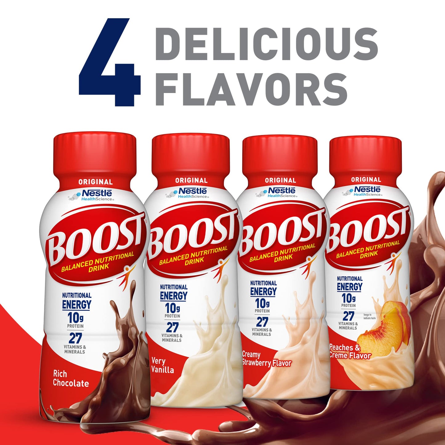BOOST Original Ready to Drink Balanced Nutritional Drink, Rich Chocolate, 8 FL OZ (Pack of 6)