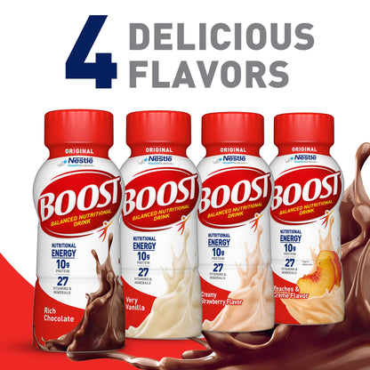 BOOST Original Ready to Drink Balanced Nutritional Drink, Rich Chocolate, 8 FL OZ (Pack of 6)