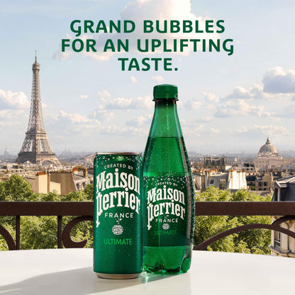 Maison Perrier Ultimate Sparkling Water, 16.9 Fl Oz Plastic Water Bottles, 6 Count