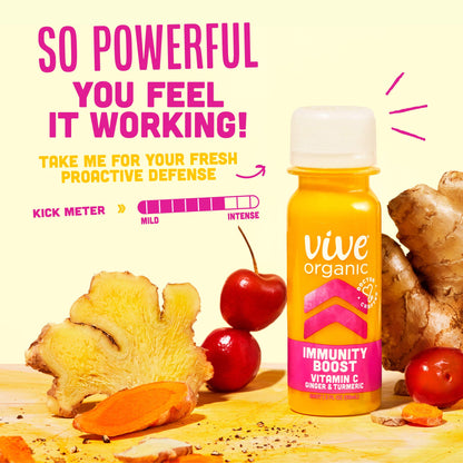 Vive Organic Immunity Boost Vitamin C, Ginger & Turmeric Shot (2oz bottle)