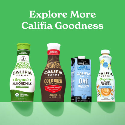 Califia Farms - Organic Soy Milk, 32 oz (6 pack), Dairy Free, Vegan, Plant Based, Vegan, Gluten Free, Non GMO, USDA Organic