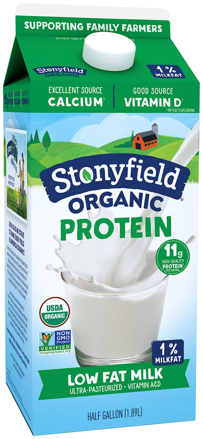 Stonyfield Organic Milk Ultra Pasteurized Half Gallon, 1%, 64 oz