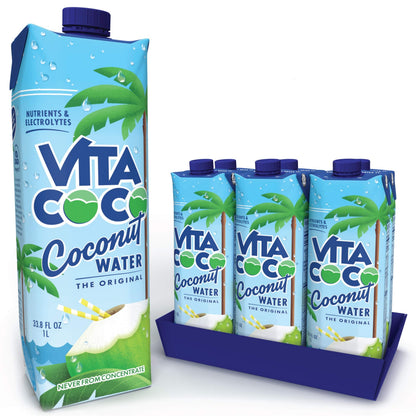 Vita Coco Coconut Water, Pure Organic | Refreshing Coconut Taste | Natural Electrolytes | Vital Nutrients | 16.9 Oz (Pack Of 12) and Vita Coco Coconut Water Original, 202.8 Fl Oz(Pack of 6)