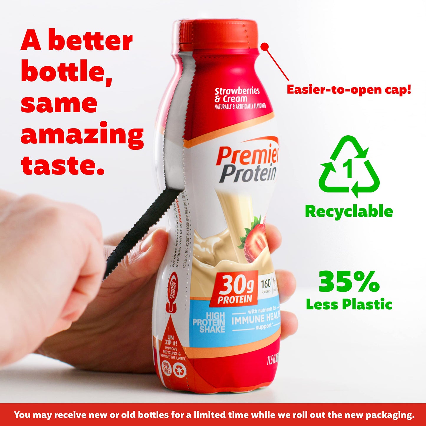 Premier Protein Shake Bundle - 24 Vitamins & Minerals, 30g Protein, Strawberries & Chocolate Flavors, Pack of 12, 11.5 Fl Oz