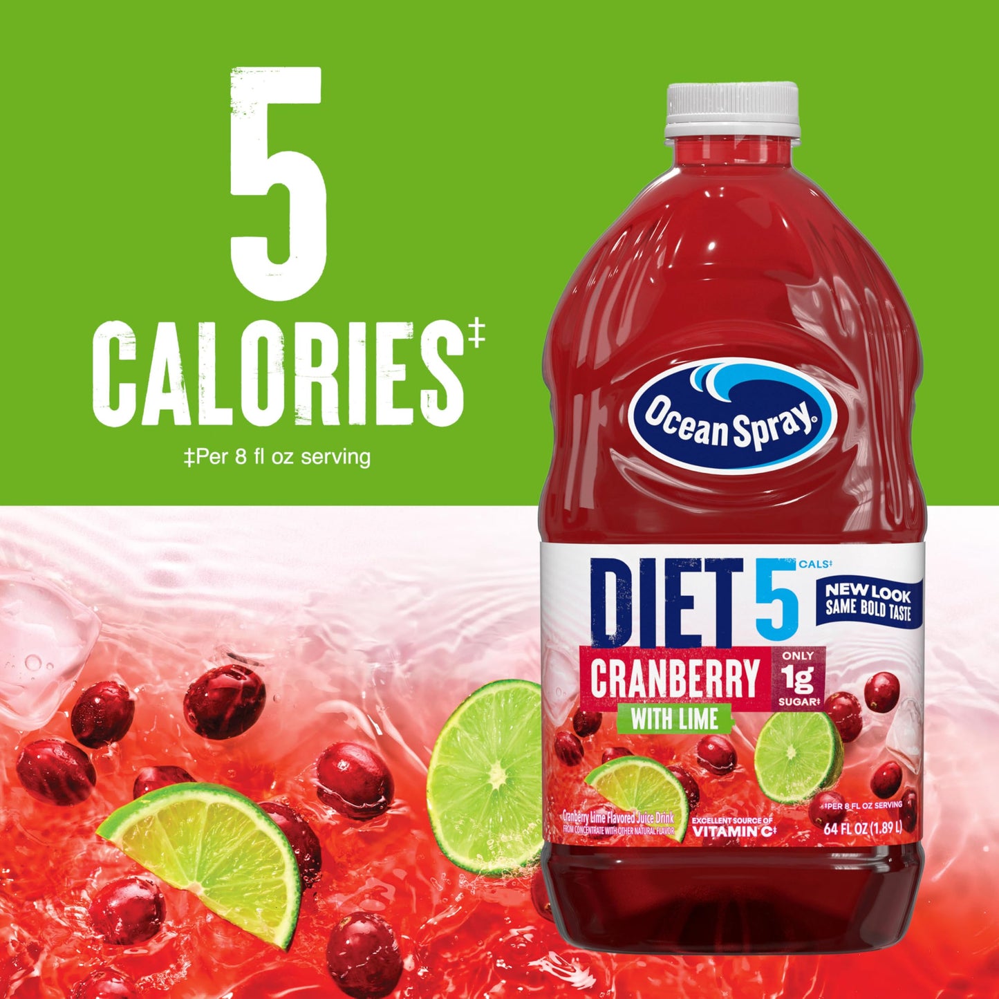 Ocean Spray® Diet Cranberry with Lime Juice Drink, 64 Fl Oz Bottle