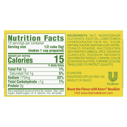 Knorr Cube Bouillon,Vegetable,cubes,2.1 oz,(Pack of 18)