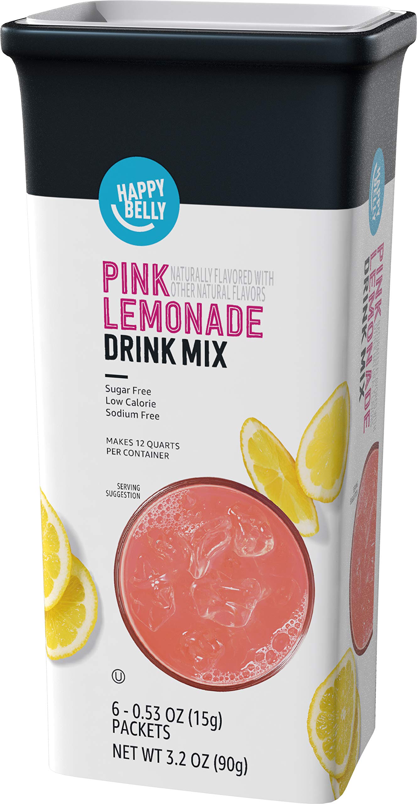 Amazon Grocery, Pink Lemonade Drink Mix Singles, 3.2 Oz, 6 Ct (Pack of 3)