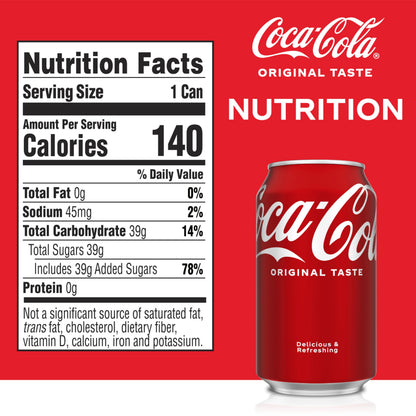 Coca-Cola Fridge Pack Soda Soft Drink, 12 fl oz Cans, 12 Pack - Classic Cola Soda Cans