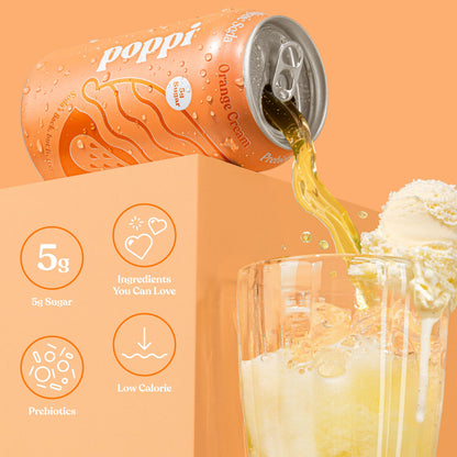 Poppi Sparkling Prebiotic Soda Beverage with Apple Cider Vinegar, Seltzer Water and Fruit Juice, Crowd Pleasers Variety Pack, 12 Fl Oz, Pack of 12, Packaging May Vary