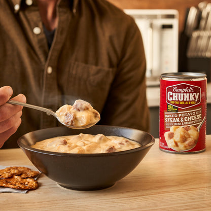 Campbell’s Chunky Soup, Steak and Potato Soup, 18.8 oz Can