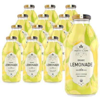 Harney & Sons Juice, Organic Lemonade, 16 Ounce (Pack of 12)