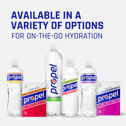 Propel Energy Boost Zero Calorie Flavored Water With Electrolytes and Caffeine, Raspberry Green Tea, 16.9 fl oz Bottles (12 Pack)