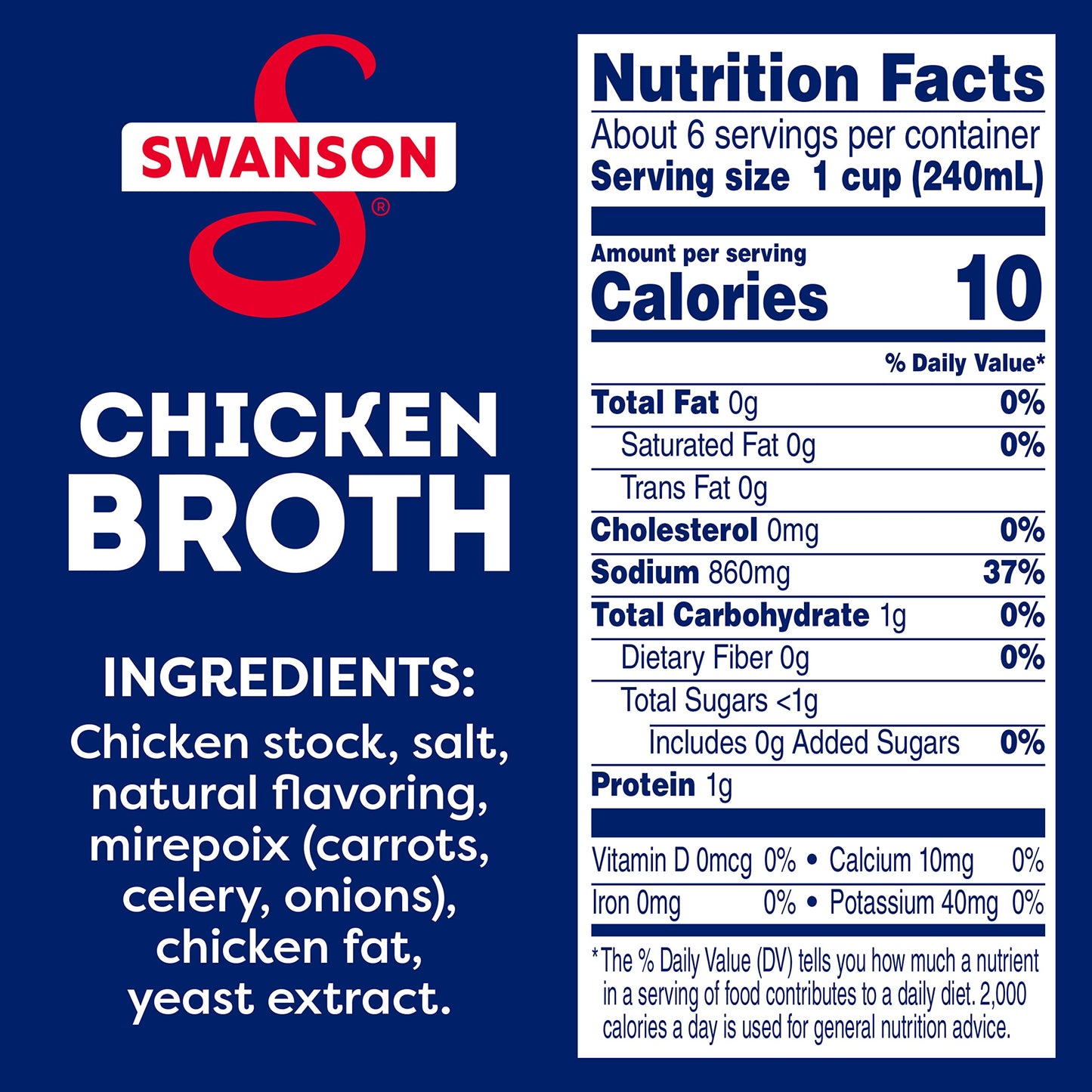 Swanson Chicken Broth, 48 Ounce Resealable Carton (Pack of 3)