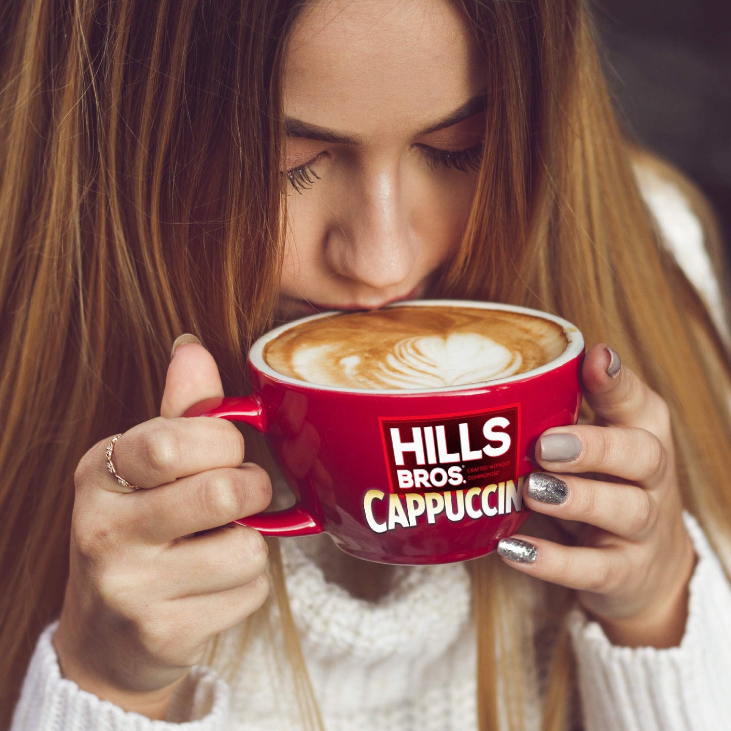 Hills Bros. Instant Sugar-Free Double Mocha Cappuccino Mix - Easy to Use, Enjoy Coffeehouse Flavor From Home - Frothy, Decadent Cappuccino With 0% Sugar and 10g of Carbs (Pack of 6)