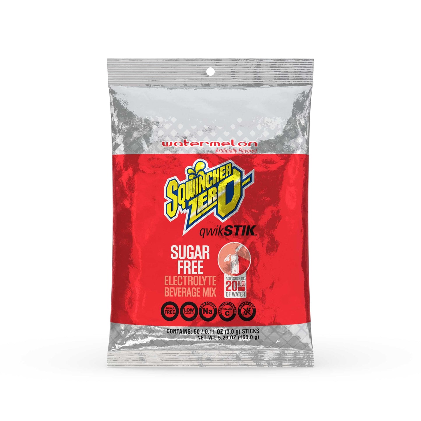 Sqwincher Zero Qwik Stik Sugar Free, Watermelon, .11 Oz (Pack of 50) & Zero Qwik Stik Sugar Free, Orange, .11 0z (Pack of 50)