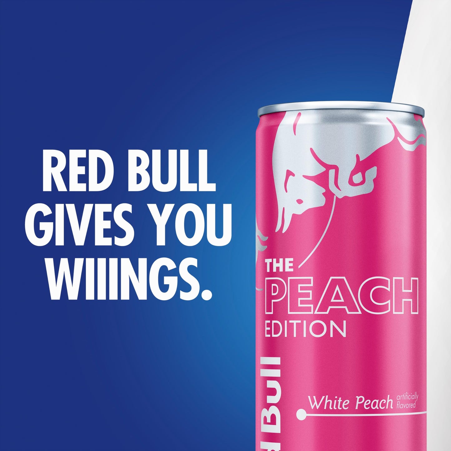 Red Bull Peach Edition Energy Drink, White Peach, 12 fl. oz. can, with 114mg Caffeine, Taurine & B Vitamins