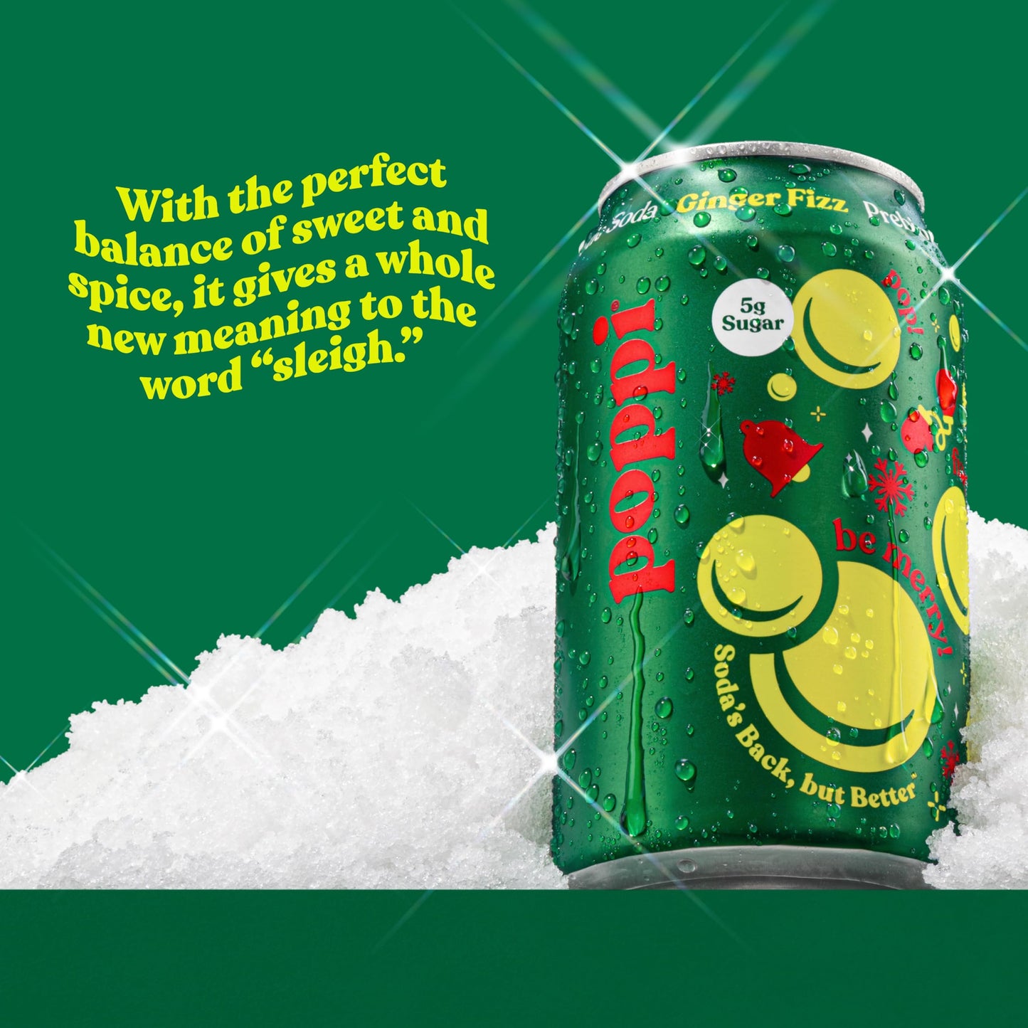 poppi Ginger Fizz Prebiotic Soda, 12 Fl Oz
