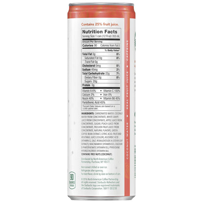 Starbucks Refreshers Peach Passion Fruit Sparkling Juice Blend, 12 oz Can