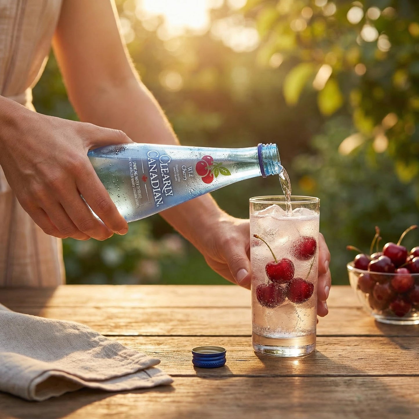 Sparkling Wild Cherry 11 fl oz – Sparkling Water Can – Flavored Beverage Drink – Cherry Seltzer Alternative – Soda and Club Style Beverage – Pack of 12