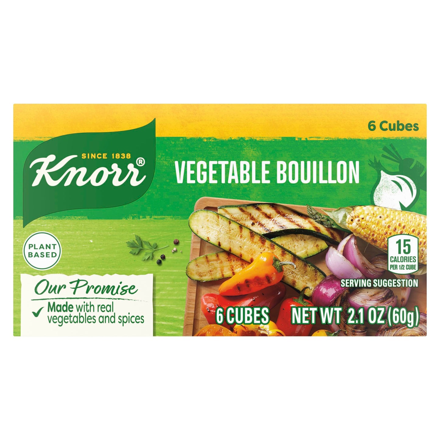 Knorr Cube Bouillon, Vegetable, 6 cubes, 2.1 oz