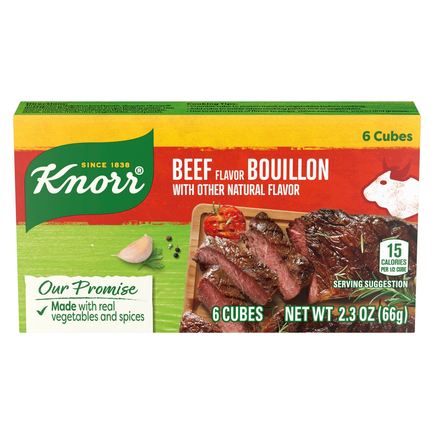 Knorr Cube Bouillon, Beef, 2.3 oz, 6 cubes