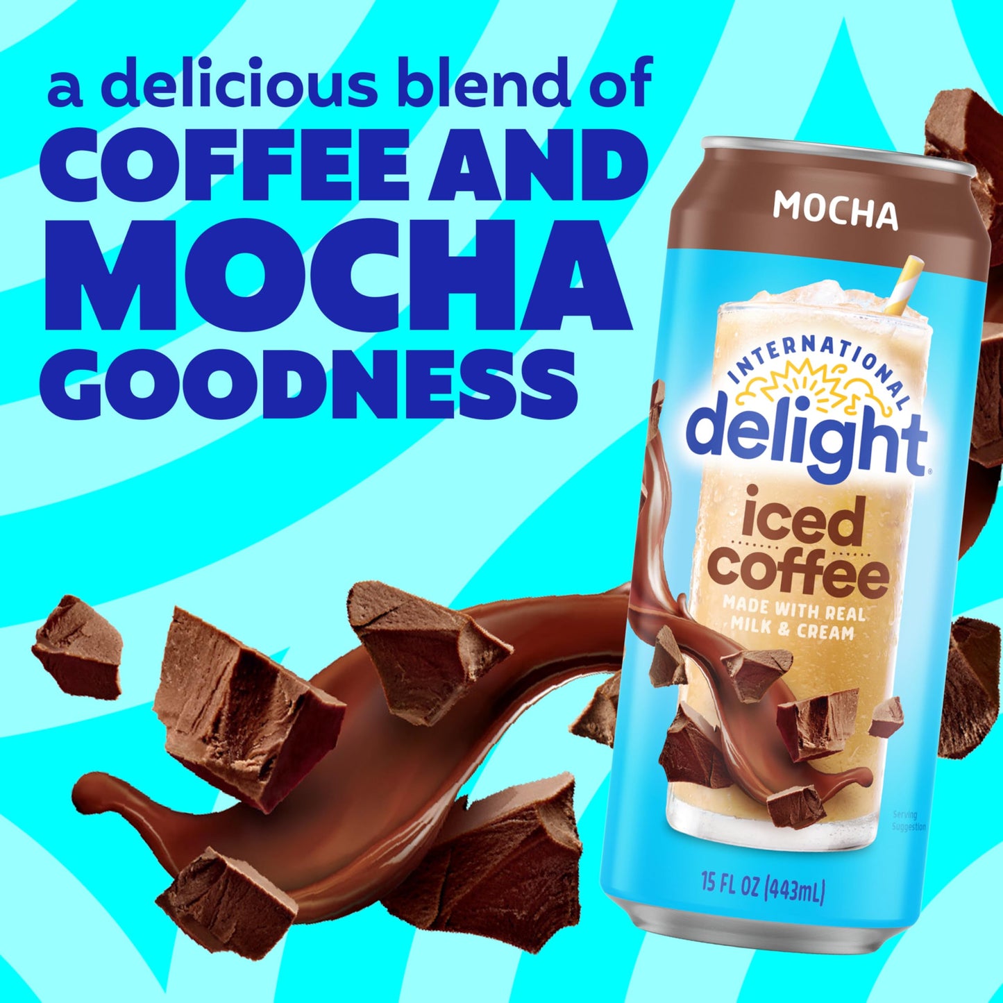 International Delight Iced Coffee, Mocha, Grab and Go Coffee Drinks Made with Real Milk and Cream, 15 FL OZ Can, 12 Count