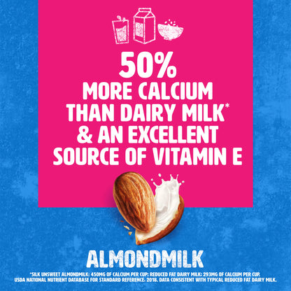 Silk Shelf-Stable Almond Milk, Unsweetened, Dairy-Free, Vegan, Non-GMO Project Verified, 1 Quart (Pack of 6)
