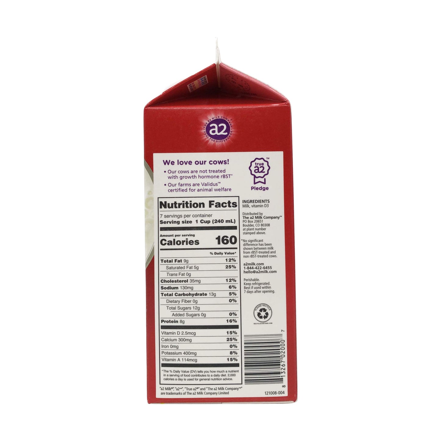 A2 MILK Whole Milk, 59 FZ