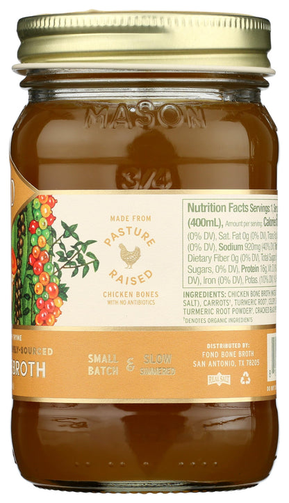 Fond, Bone Broth Chicken Turmeric Black Pepper, 14 Fl Oz