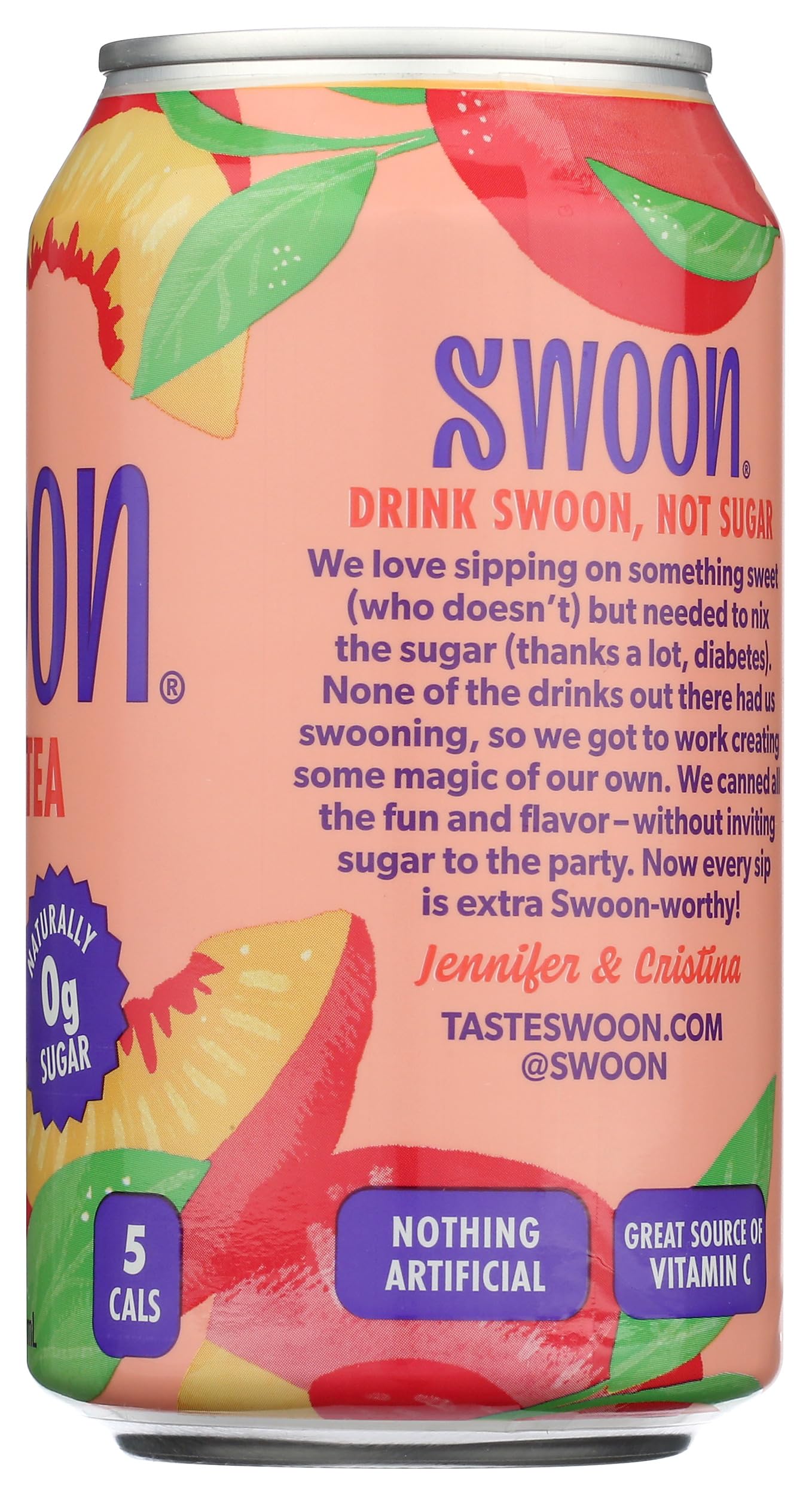 Swoon, Tea Peach Zero Sugar, 12 Fl Oz