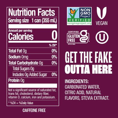 Zevia Zero Sugar Soda, Black Cherry, 12 Ounce Cans (Pack of 12)
