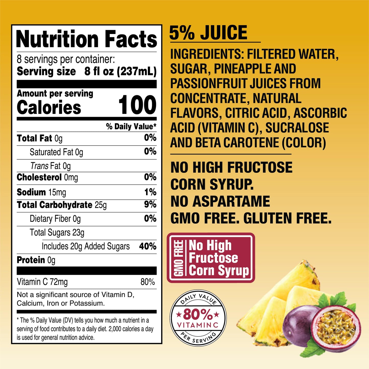 Langers Agua Fresca Variety Pack with Pineapple Passionfruit, 64 fl oz (Pack of 4)