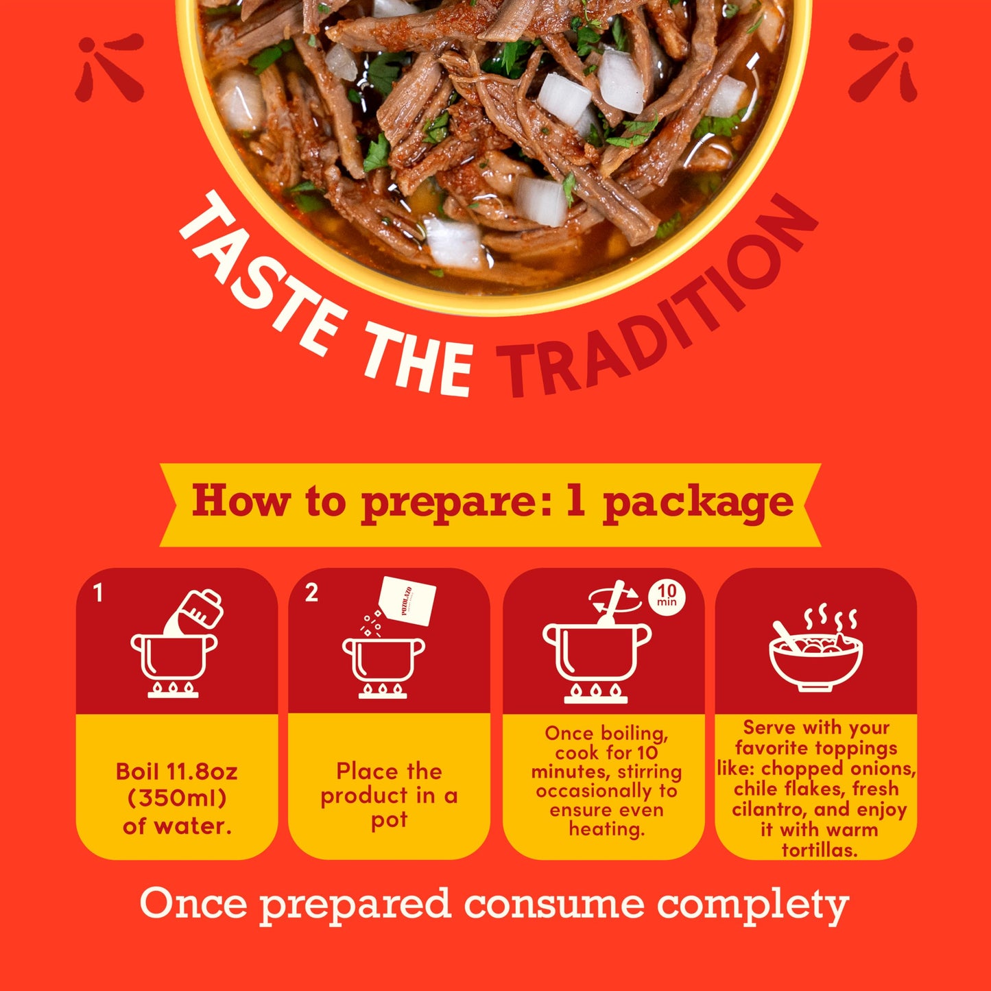 POZOLAZO | Instant Birria Soup | Mexican Beef Stew | Real Freeze-Dried Meat | 2-Serving Box | Authentic Red Chile Broth & Spices
