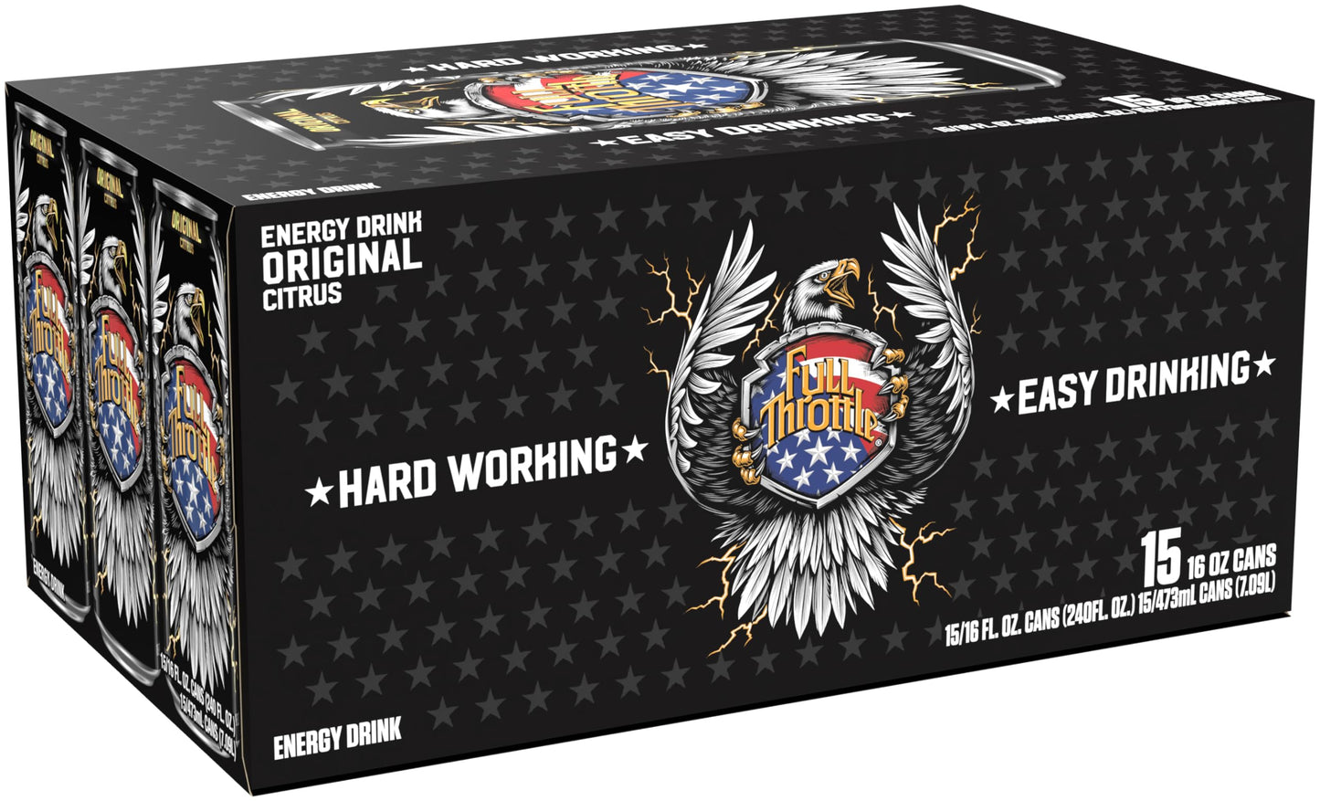 Full Throttle Citrus: Hard-Working Energy Drink. 16 Fl oz | Pack of 15