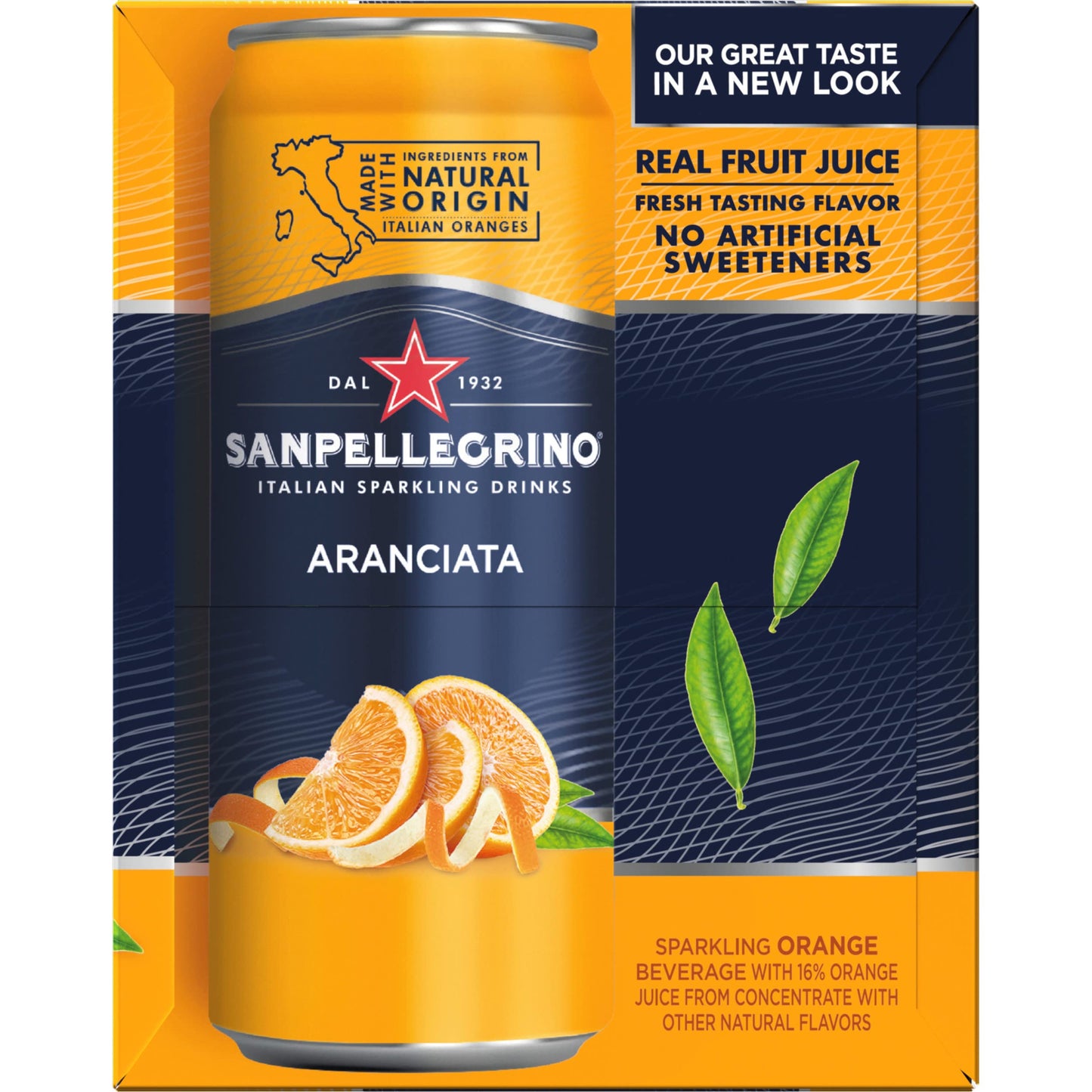 Sanpellegrino Italian Sparkling Drink Aranciata, Sparkling Orange Beverage, 6 Pack