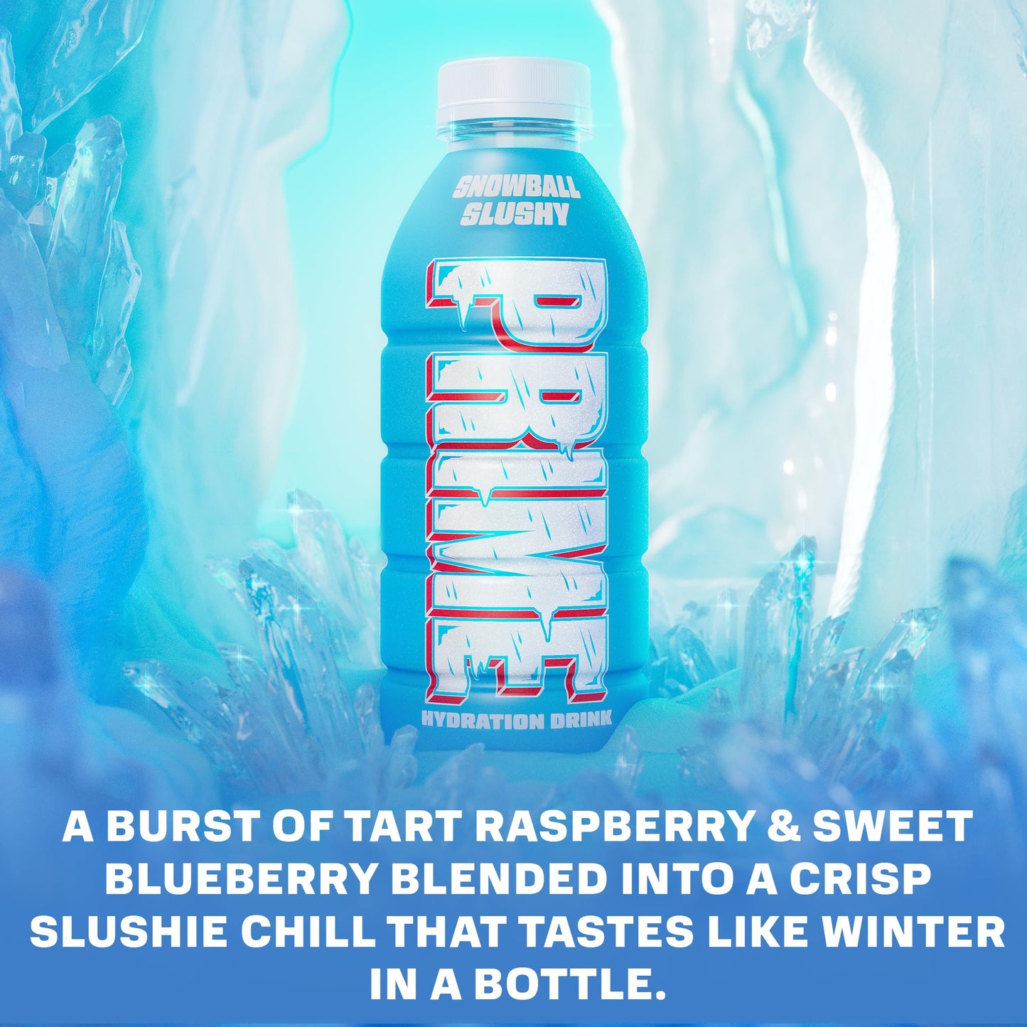 PRIME Hydration, SNOWBALL SLUSHY, Sports Drinks, Electrolyte Enhanced for Replenishing Fluids, 250mg BCAAs, B Vitamins, Antioxidants, Low Sugar, 16.9 Fl Oz, 12 Pack