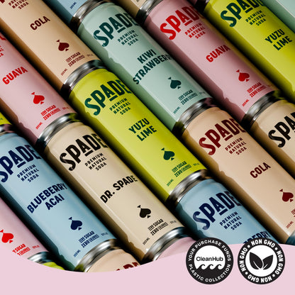 Spade Soda Guava 12 Pack, Premium All-Natural, No Sugar, No Calories, Electrolytes, Magnesium, Potassium, Healthy Non GMO, Sweet Quality Stevia, No Artificial Sweeteners, Great Taste, Bold Taste