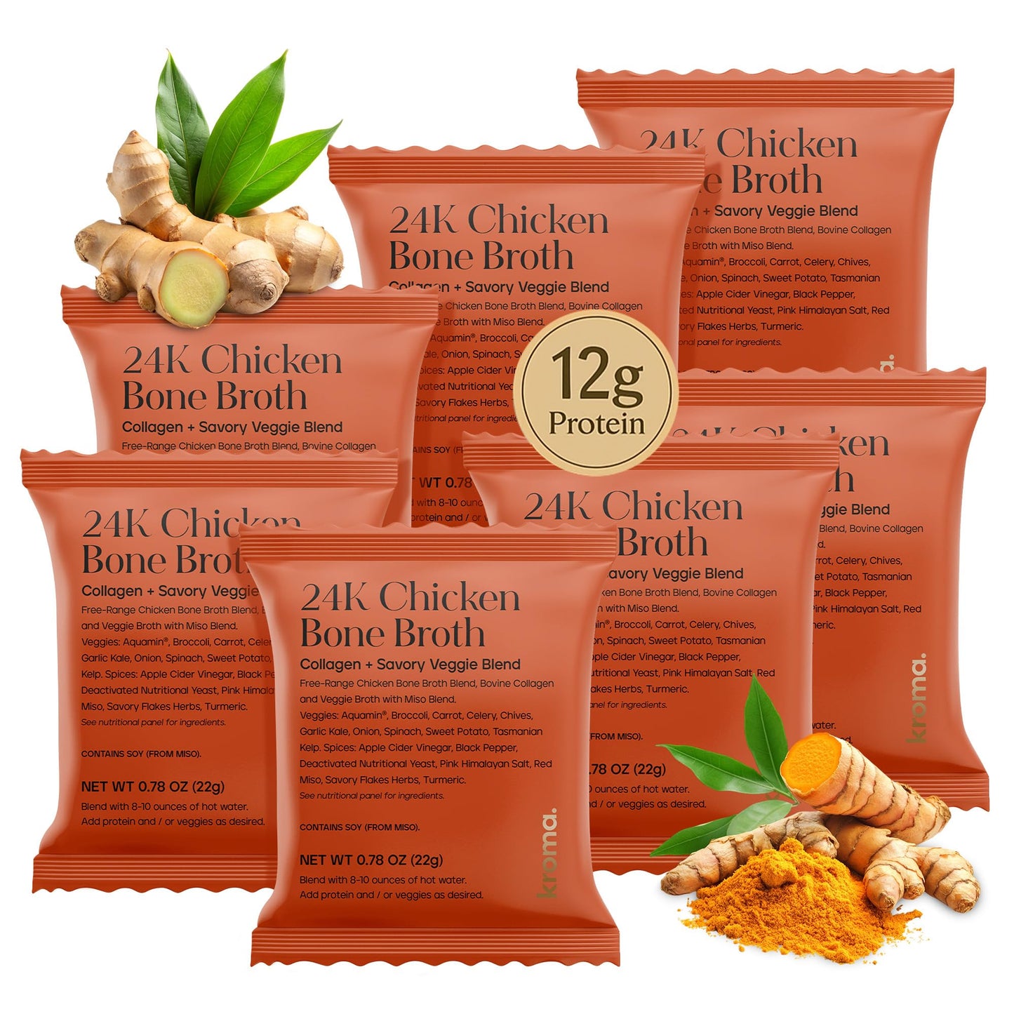 Kroma Broth Sampler – Chicken, Grass-Fed Beef & Vegetable | Gluten-Free, Dairy-Free, Collagen & Plant-Based Wellness Bundle