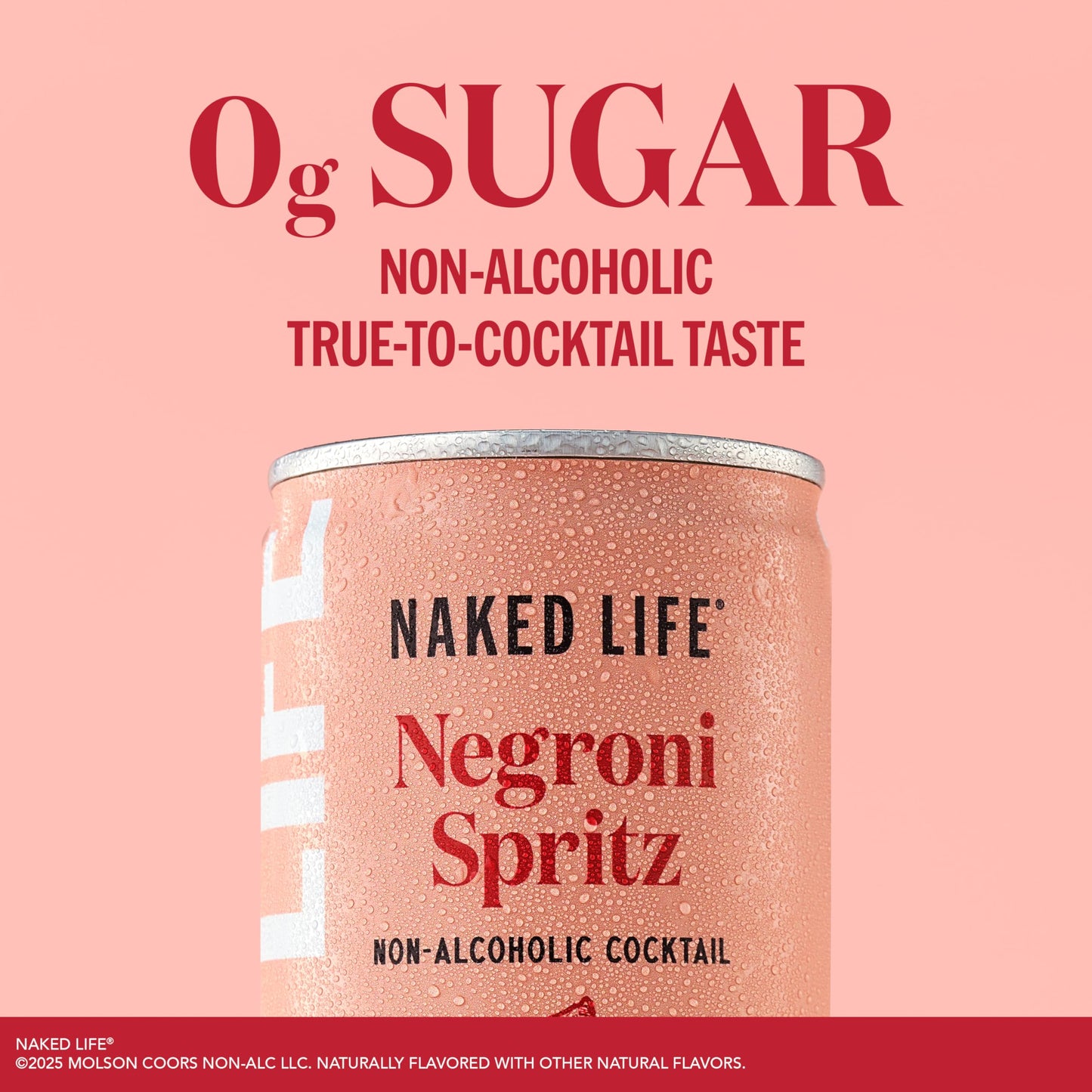 Naked Life Non-Alcoholic Drinks Classic G&T 8.4 Fl Oz Cans, Pack Of 4 + Negroni Spritz 8.4 Fl Oz Cans, Pack Of 4