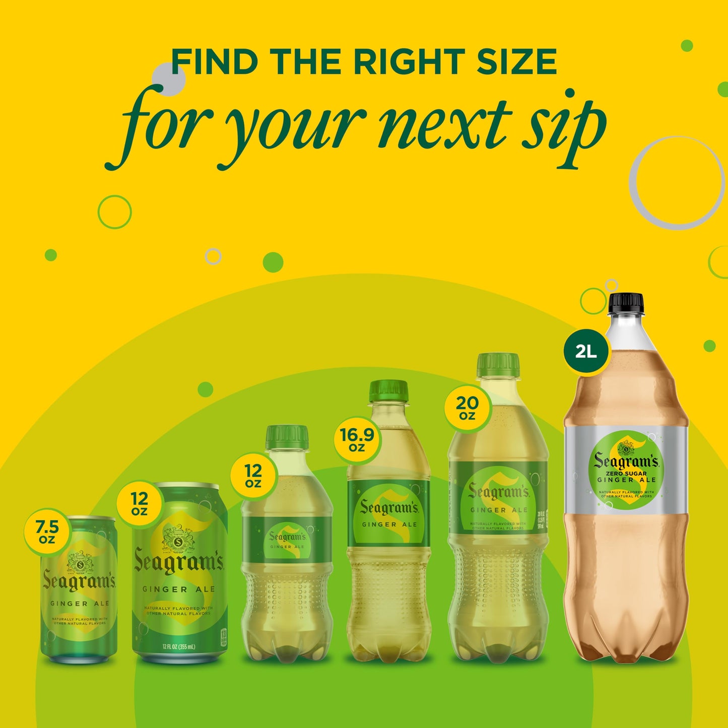Seagram's Diet Ginger Ale, 2 Liter