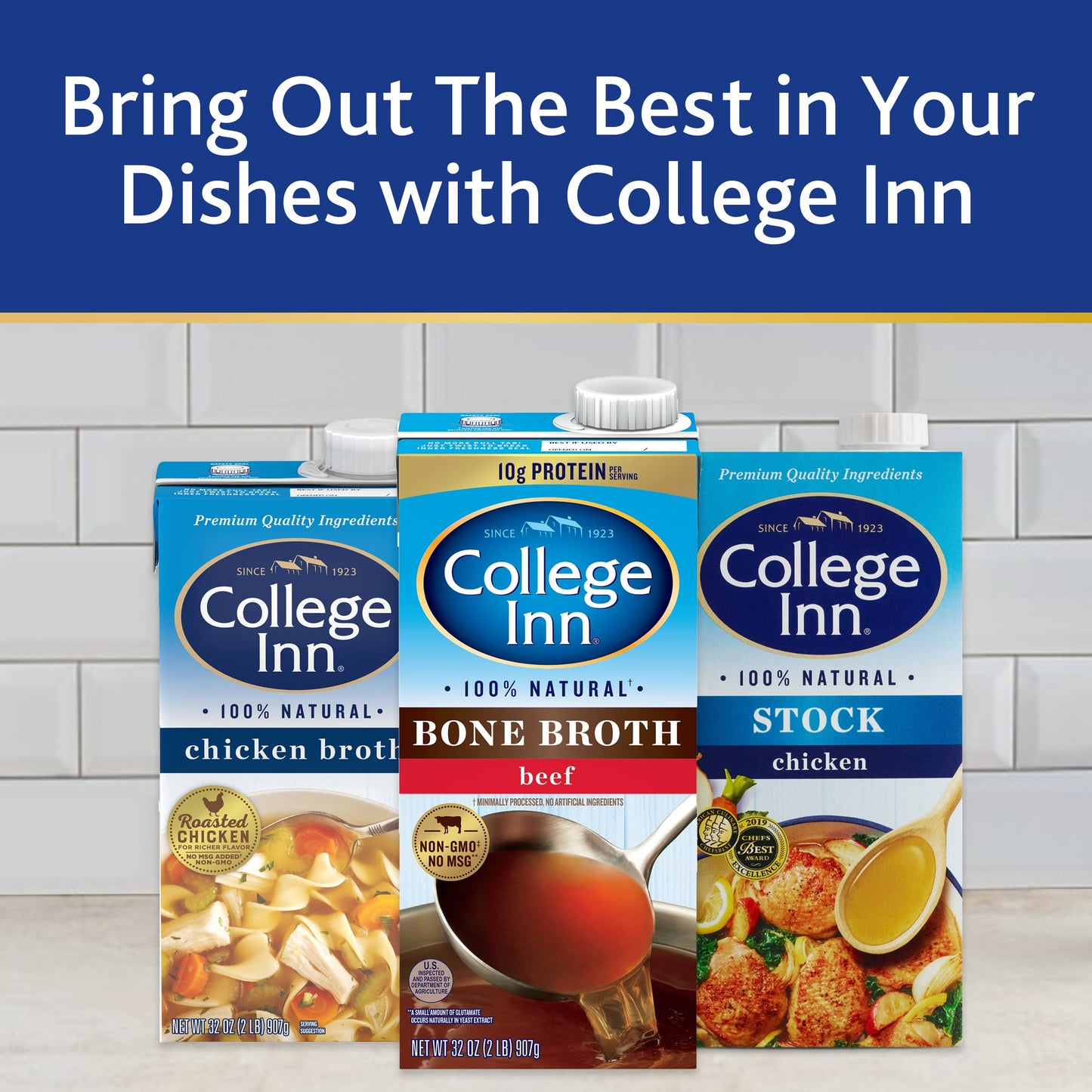 College Inn Chicken Stock, 32 Ounce (Pack of 2)