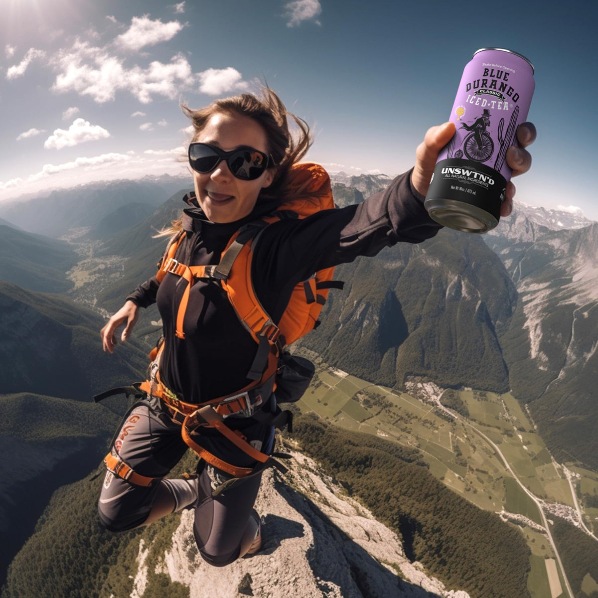 Blue Durango Iced Tea - Unsweetened Classic - Black Tea - Non-GMO, Gluten-Free - Zero Sugar Ice Tea - Natural Ingredient Ice Drinks - 16 oz Cans (12 Pack)