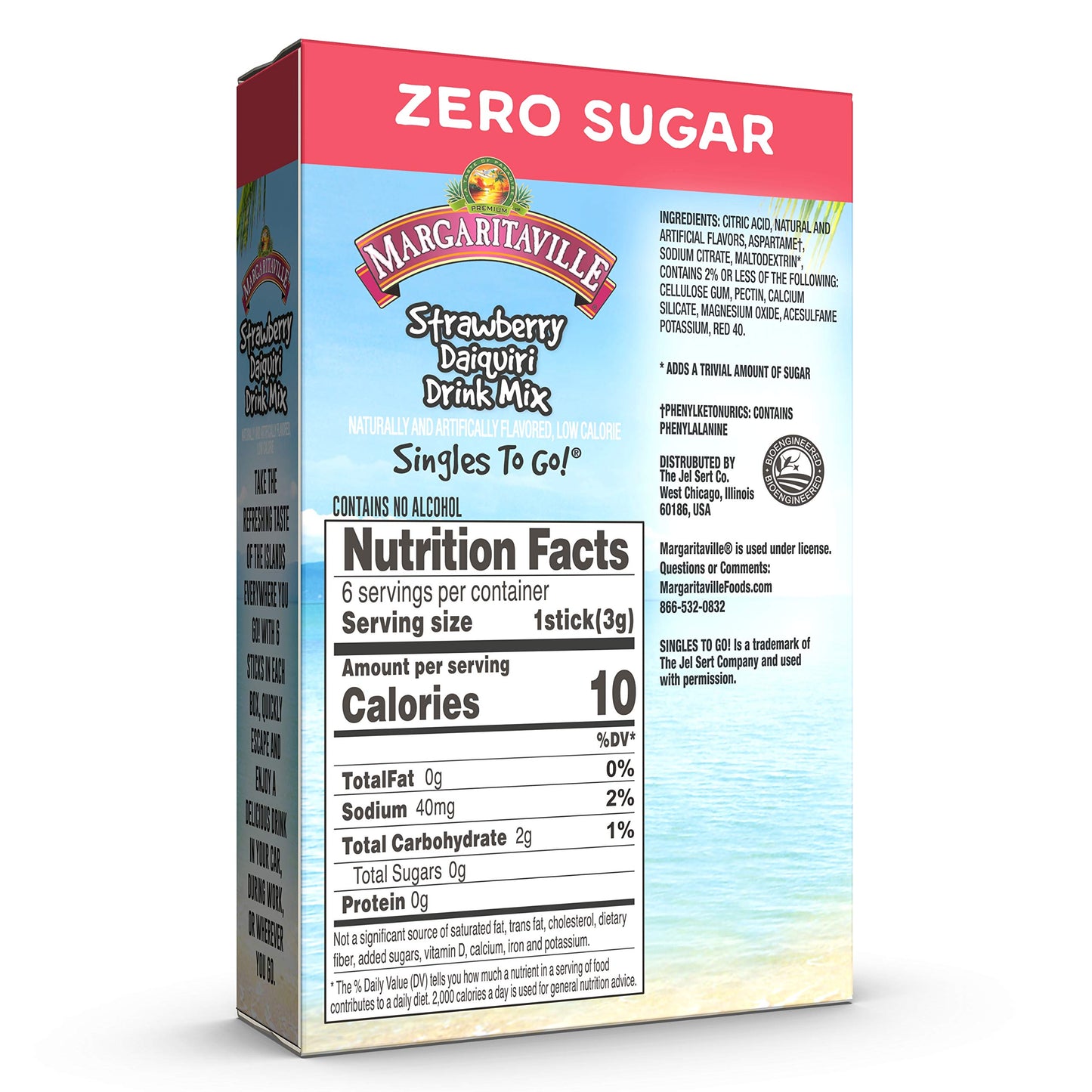 Margaritaville Singles to Go Drink Mix Ultimate Summer Variety Pack, 1 Strawberry Daiquiri, 1 Pina Colada, 1 Margarita, 1 CT (Pack of 2)